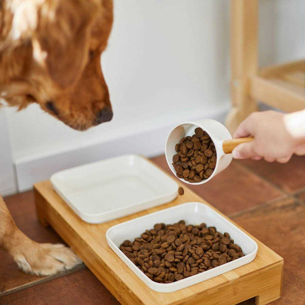 Melamine Dog & Cat Food Scoop with Bamboo Handle D331