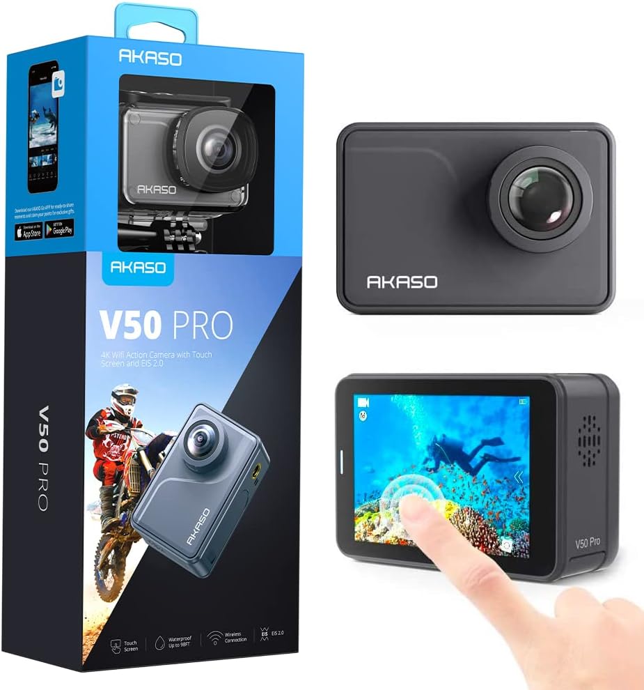 4K30fps 20MP WiFi Action Camera with EIS Touch Screen 100 feet Waterproof Camera U539428