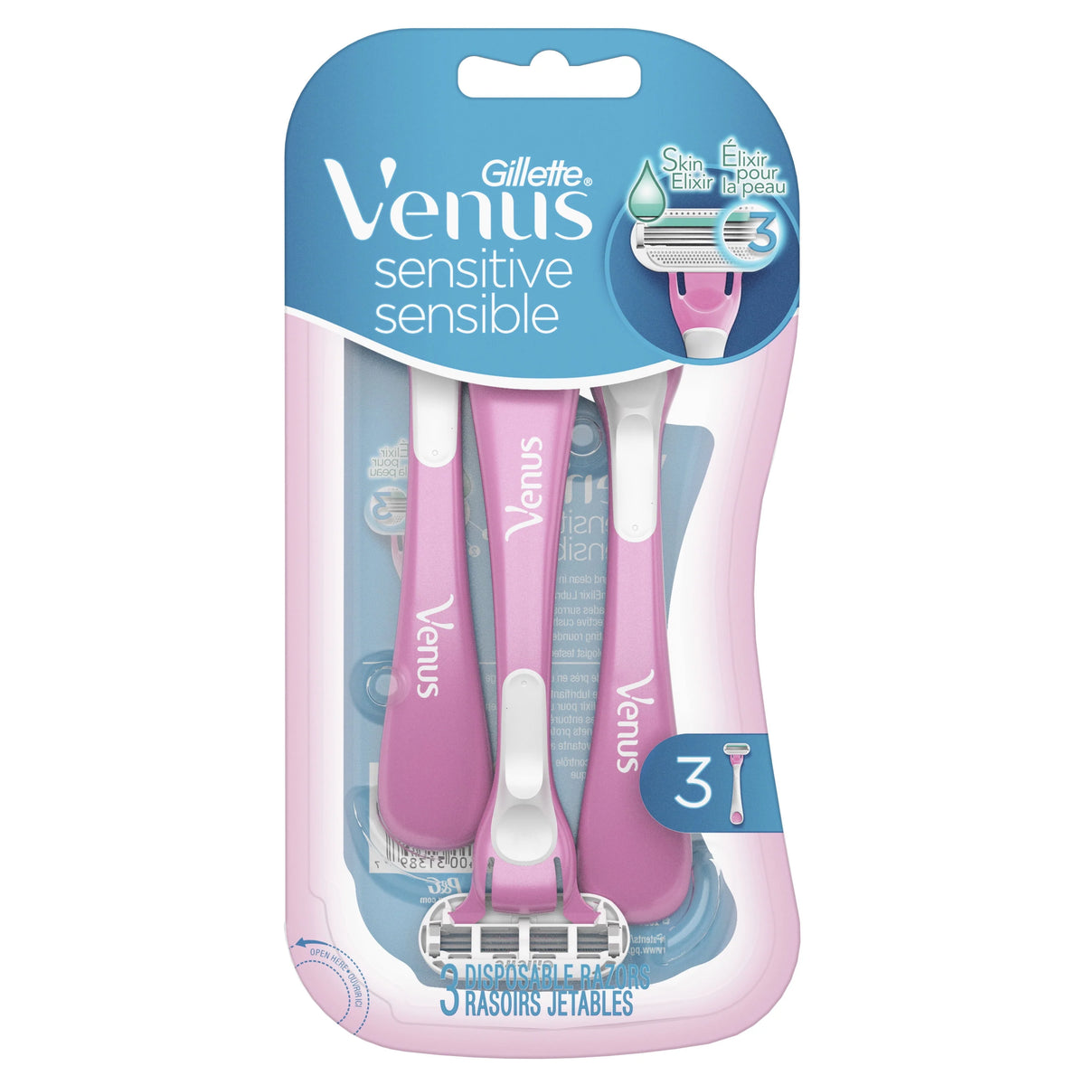 Women's Disposable Razor, 3 Count, Pink G593671