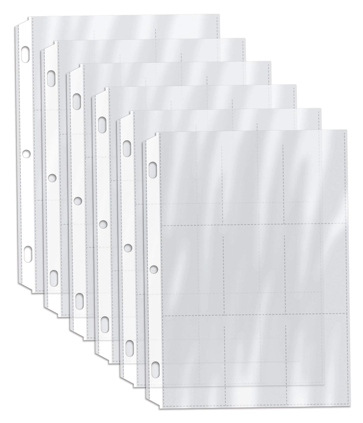Clear Heavyweight 9 Pocket Trading Card Sleeve Pages, 100 Count D95769