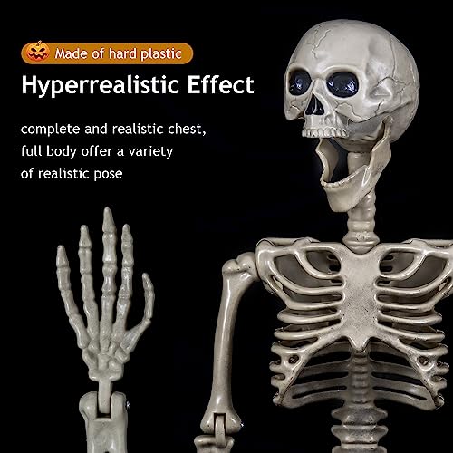 2 Pack 40 Inches Halloween Skeleton Full Body Posable G688