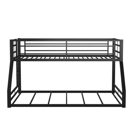 Black Metal Bunk Bed Twin-over-full C1881