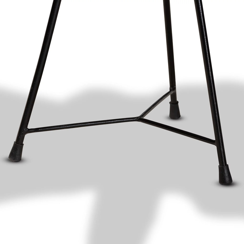 Brown Teak Root End Table Q242