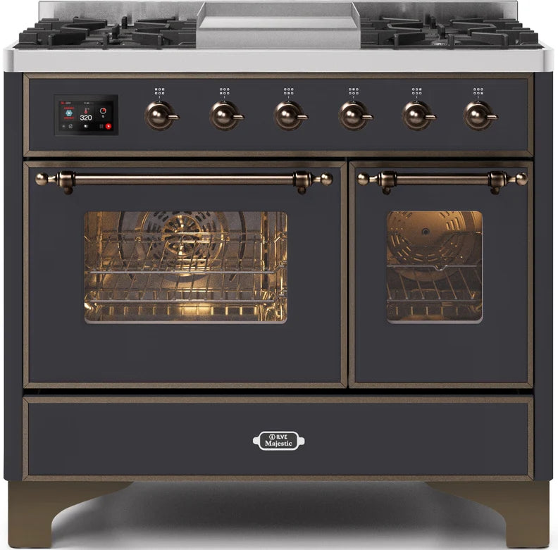 40 Dual Fuel Natural Gas Range Matte Graphite Bronze Trim R4747