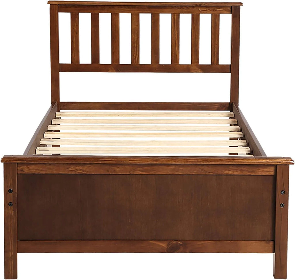 Wood Platform Bed Frame with Headboard and Footboard N2532
