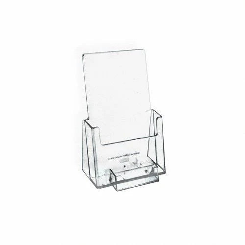 100-Pack Counter Trifold Brochure Holder with Business Card Pocket E401476