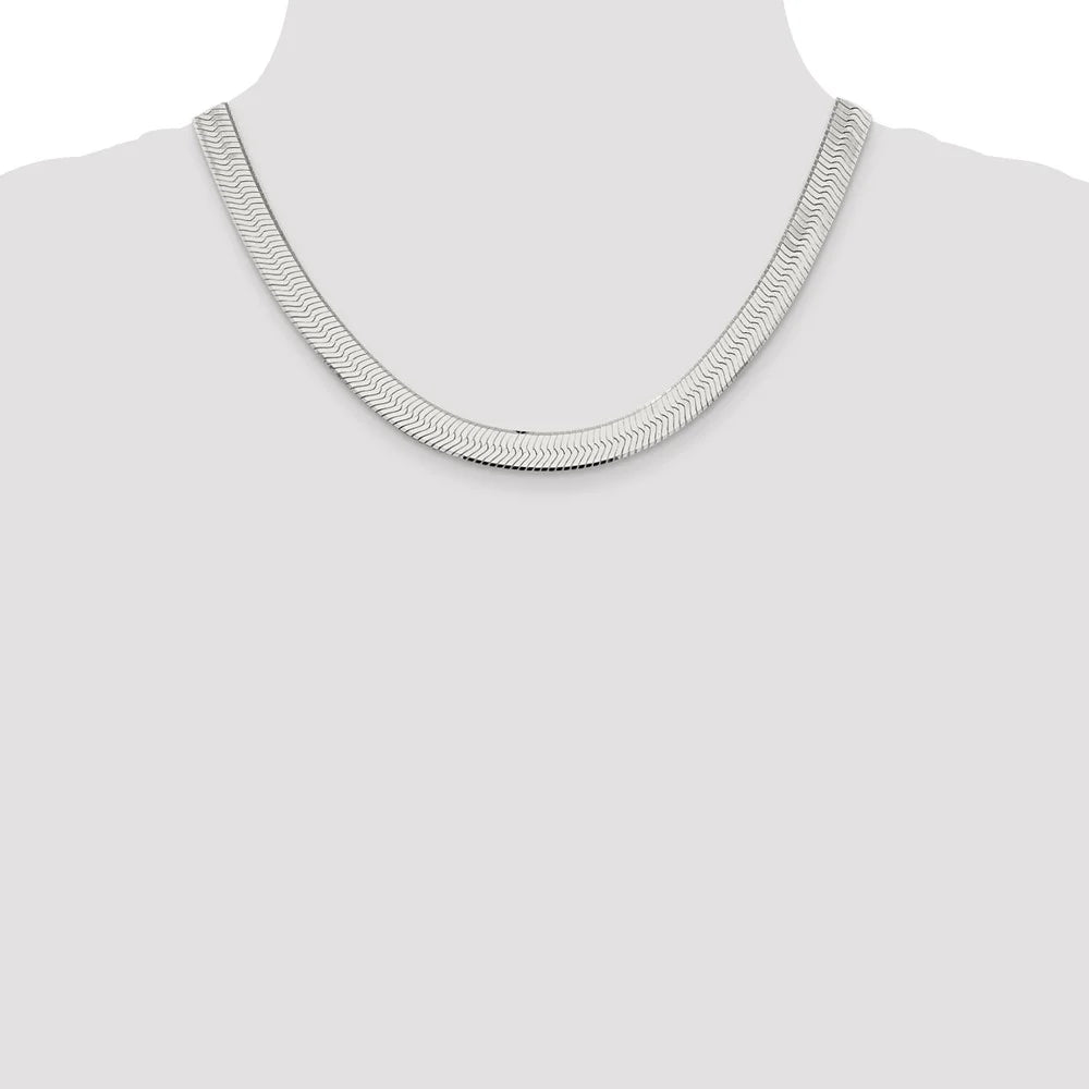 Sterling Silver 8.75mm Herringbone Chain L685