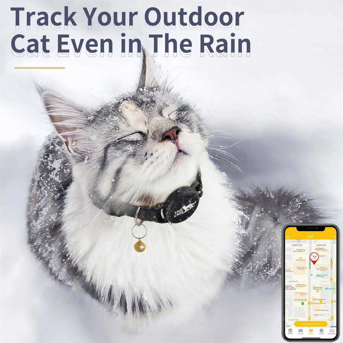 Airtag Cat Collar with Airtag Holder E294