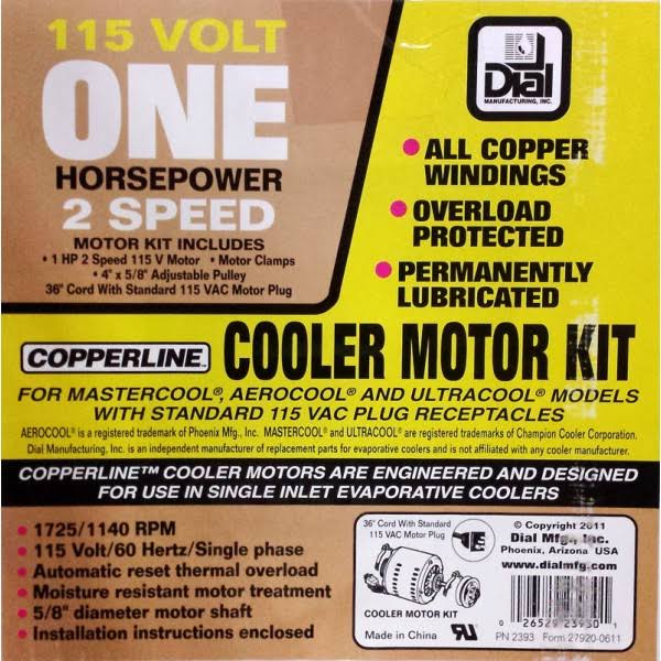 Metal Black Evaporative Cooler Motor Kit H43051
