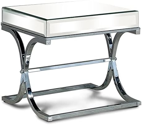 Brass Glass Top End Table W711693