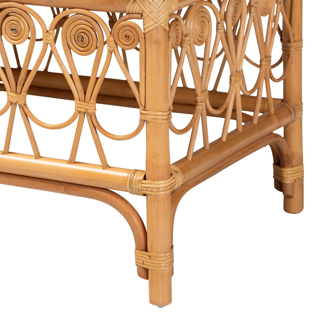 Natural Brown Rattan Bench R551395