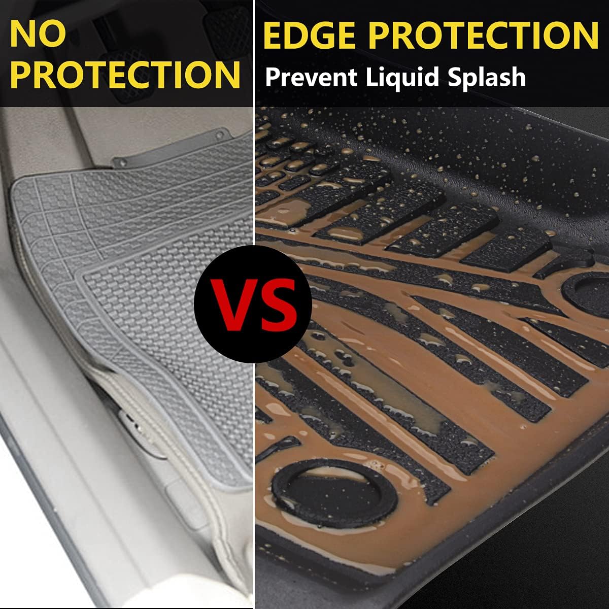 Car Floor Mats for 2018-2021 Tacoma Double Cab Automatic, 1st and 2nd Row W154889
