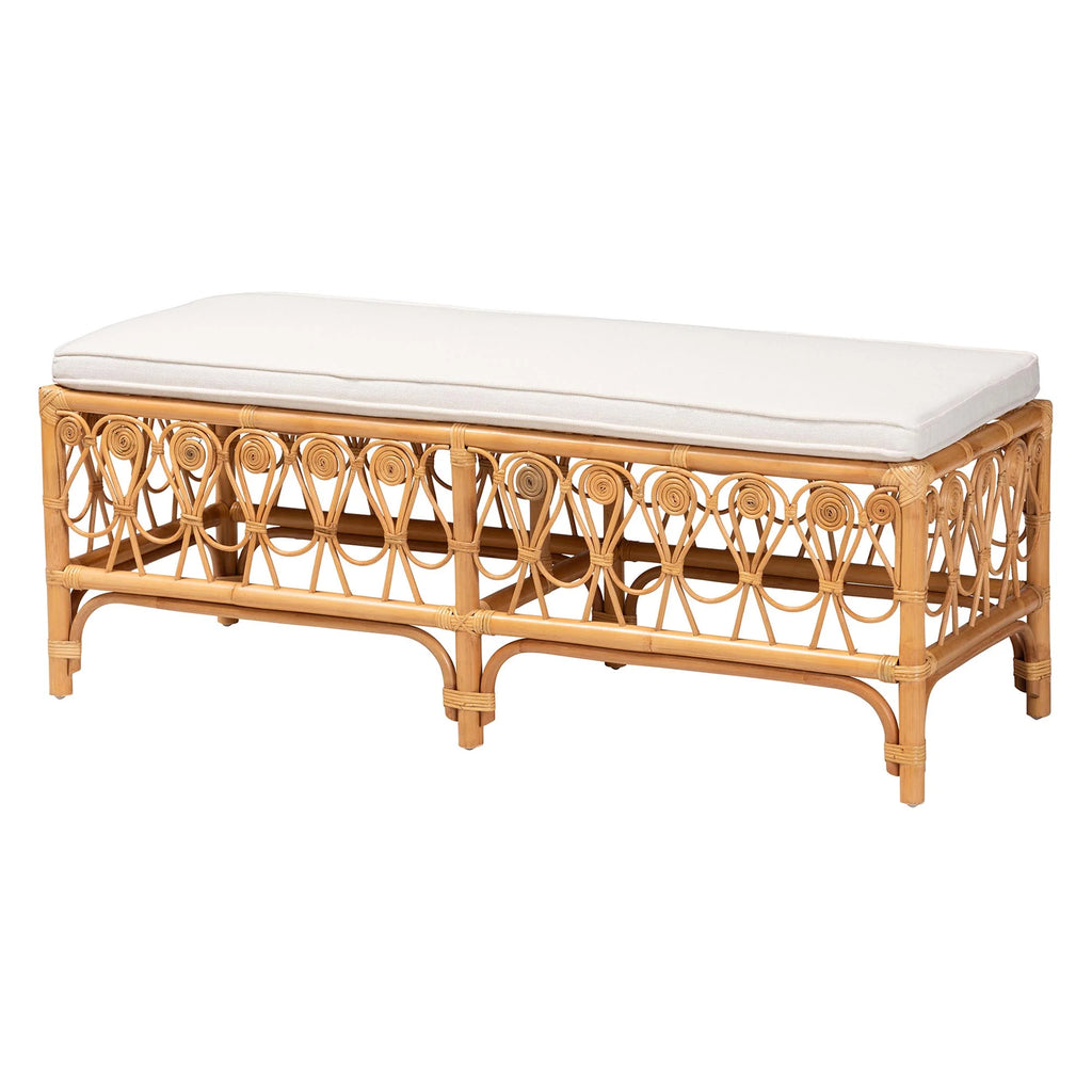 Natural Brown Rattan Bench R551395