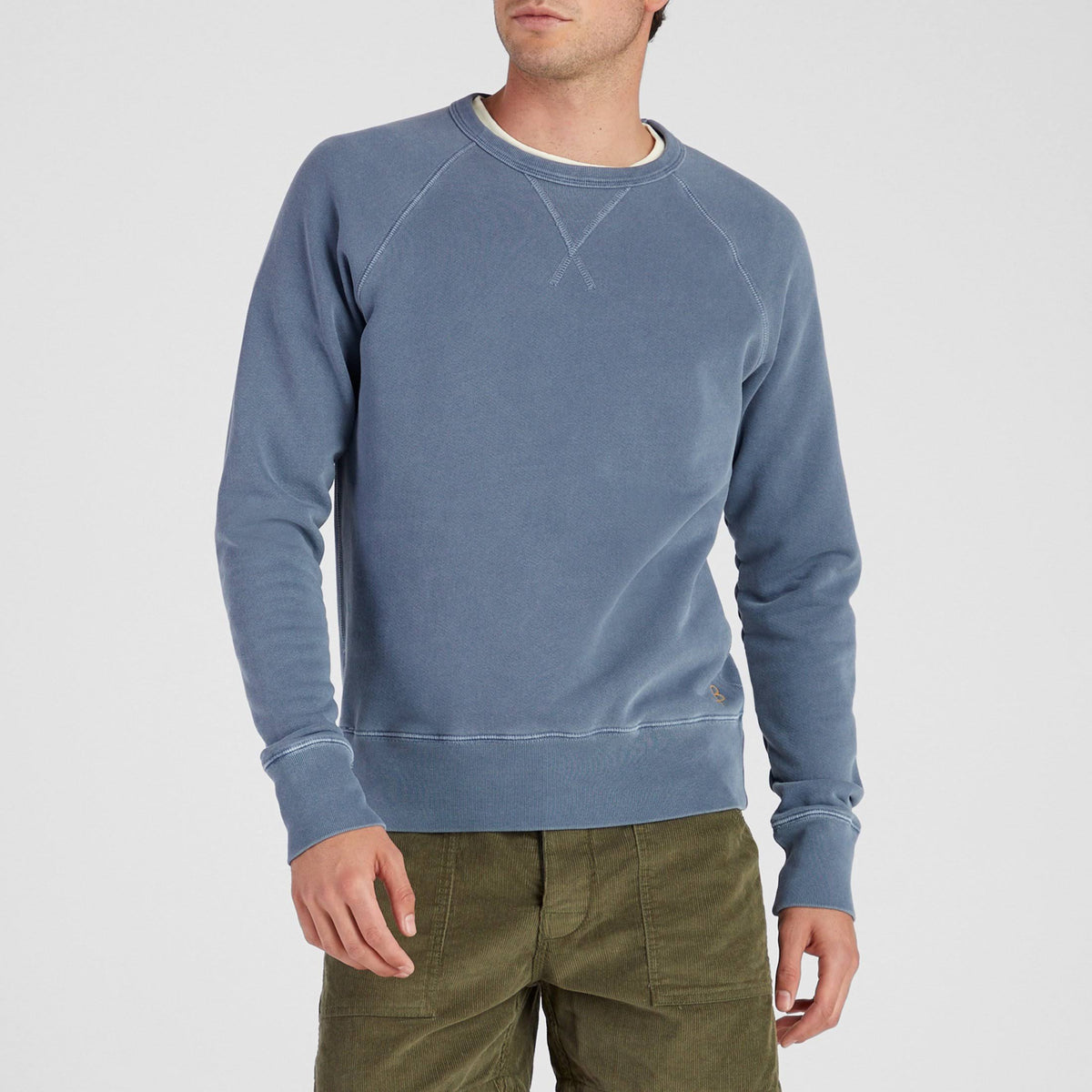 Indigo Garment Dyed Raglan Crew H99231
